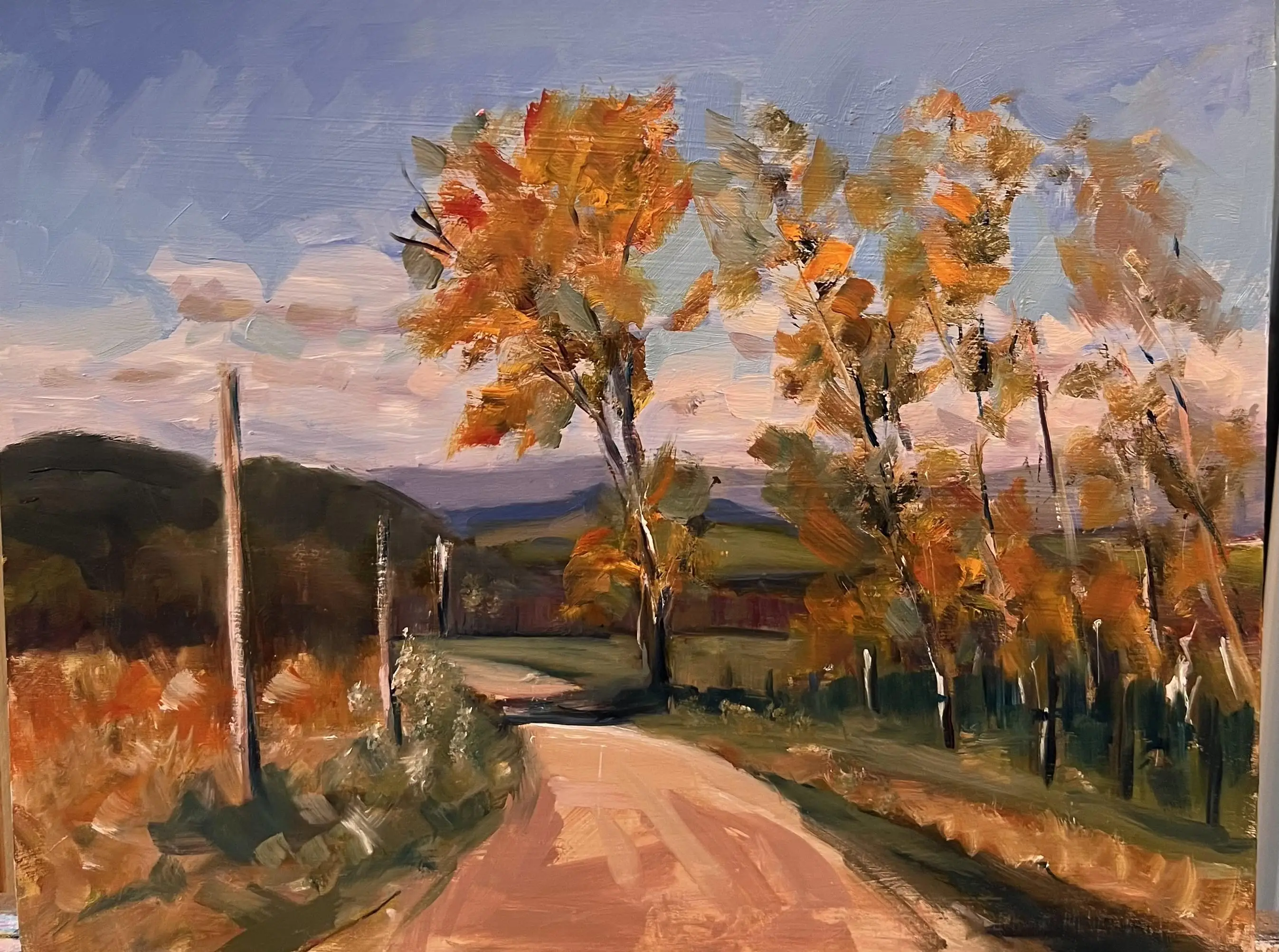 french country lane 